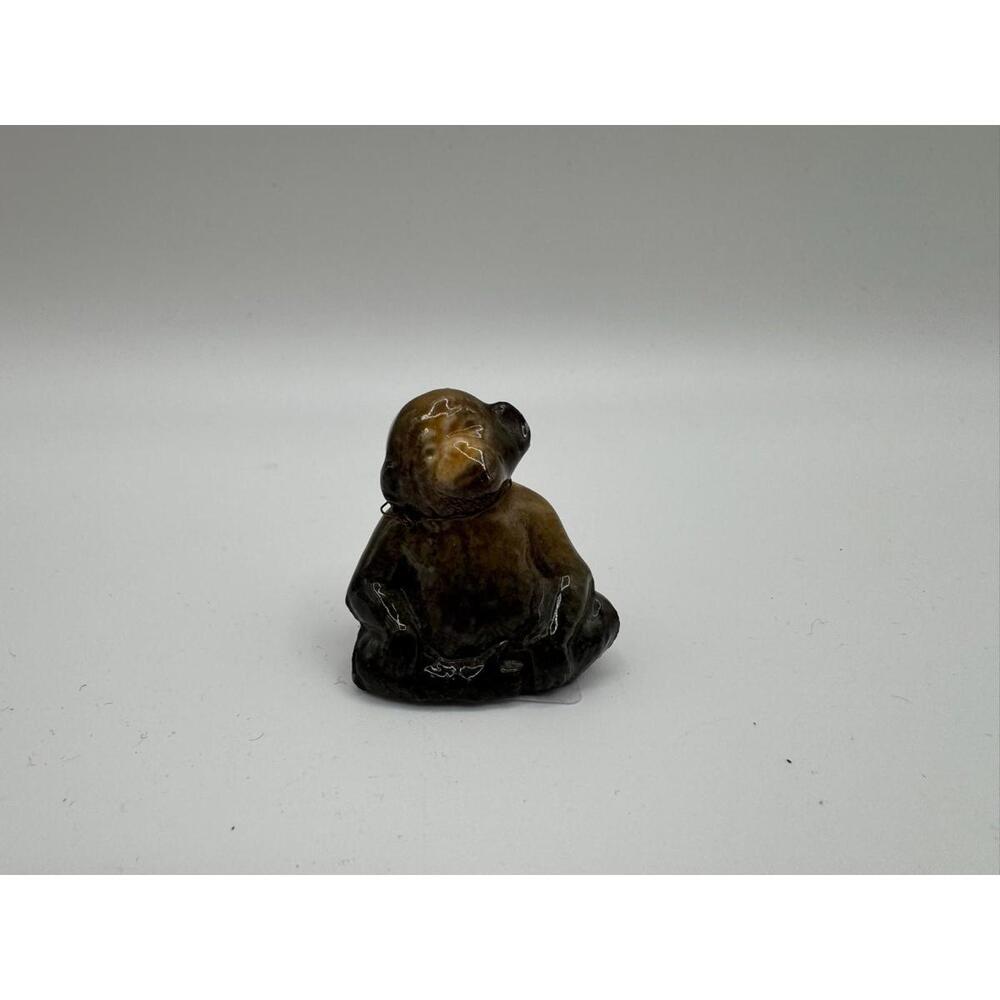 Vintage Wade Whimsies Chimp Monkey Red Rose Tea Animals Series Figurine England